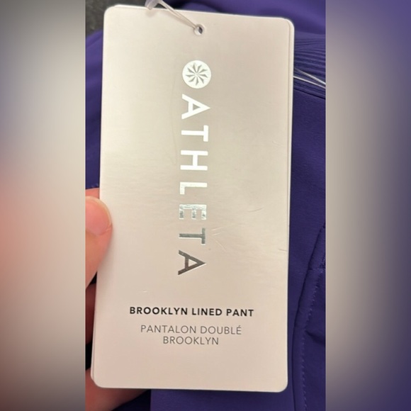 NWT Athleta Brooklyn Lined Pants - Purple - Sz 8T - Picture 3 of 6